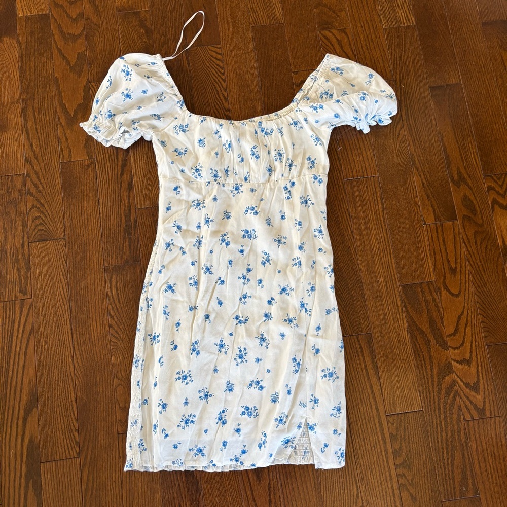 Floral Puff Sleeve Babydoll Dress